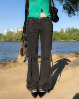 More Belted Low Bootcut Pants