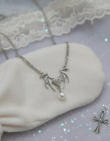 [IDLE Shuhua Necklace] Love Goth Bat Chain Semi Choker Necklace