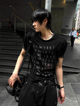 Cropped Muscle-Fit Archive T-Shirt