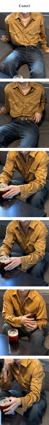 [S/F] Suede western pocket shirts(2color)