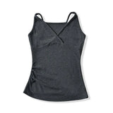 Cross-Neck Slim Sleeveless Top