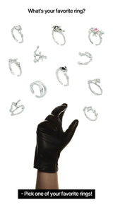 [2PACK][Silver] オープンリング (Choose Two of 11 types) (Random Gift Additional)