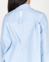 A Drop High neck Shirt - Sky Blue