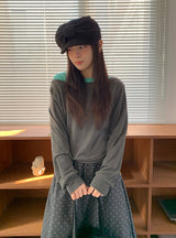 ケムタ レイヤード オフショルダー ロングスリーブ Tシャツ