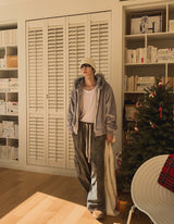 Fame Fleece Raccoon Fur Hooded Zip-Up