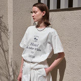 (T-6809)LETTERING LOOSE FIT TEE