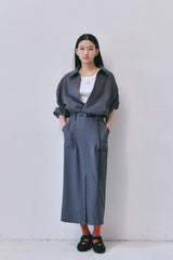Classic Zip-up Blouson Jacket_Gray