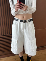 [Unisex] Multi cargo bermuda pants(4color)