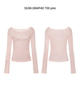 DUSK GRAPHIC TEE pink