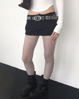 Stud skirt pants