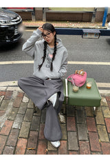 Check Detail Wide Slacks Pants