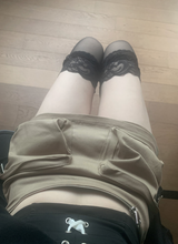 Focus y2k Zipper Cargo Skirt (light beige)