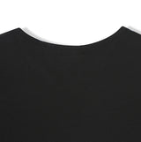 ヴェール ボタン Vネック ショートスリーブ Tシャツ