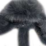 Mini tail soft fur eared fur hat (4 colors)