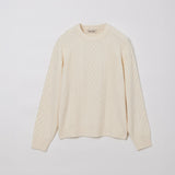 カシミアブレンディドケーブルニット WHITE