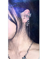 Flower drop ear cuff
