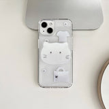 [phone grip] silver cat