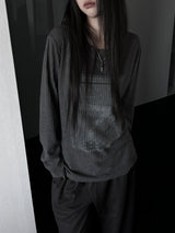 リブセブングラフィックニットTシャツ (3color)