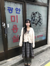 da flower knit cardigan