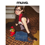 muva. 牛革 ベルベット 3WAY ミニリュック