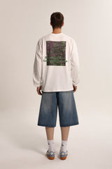 Flower Patterned Logo Long Sleeve