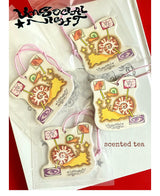 UnsocialNight original design wooden tone cute Oli frog oliwa co-branded イラスト入りアロマセラピーカード