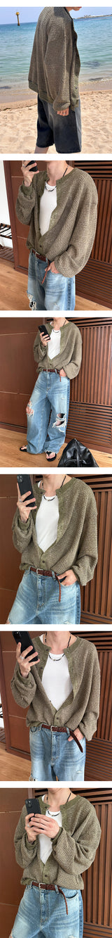 [Unisex] Ethnic see through cardigan(3color)