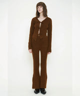 ASYMMETRIC COLOR KNIT CARDIGAN