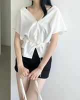 Ranie two-way choker cropped blouse