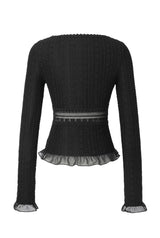 【即日発送】Vanilla lace cardigan - black