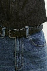 Cut-Off Full Grain Leather Belt (Black)