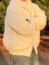 Corduroy Hood Padded Jacket