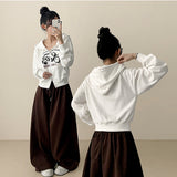 Strappy Hip Crop Twoway Hooded Zip-Up