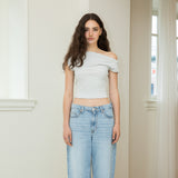 Weekend Shoulder Top (sky butter)
