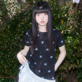 Lace Star Layered Tee (Black) F25QB118