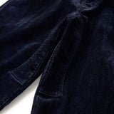Velvet denim work pants / Dark navy