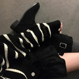 [BELLIDE MADE] ELLE、ストライプニットカーディガン