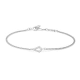 Geometric Cubic Zirconia 925 Silver +Rhodium Bracelet B059-02H