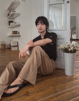 Fresh Summer Belted Two Tuck Slacks