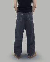 Chiro Stitch Cotton Pants (Charcoal)