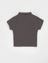 [MADE] ジェディアハーフネックストライプショートスリーブTシャツ