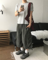 コア クロップド ワッフル ショートスリーブ T