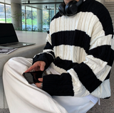 ライフルーズフィットダンガラニット