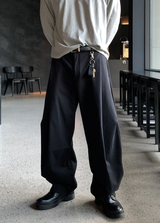 ルセインフリンジオーバーフィットワイドカーブパンツ