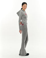 Patch Slim Hoodie _ Light Grey