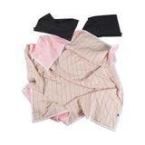 Borderline Pattern Reversible Summer Comforter - Pink stripe - Q size
