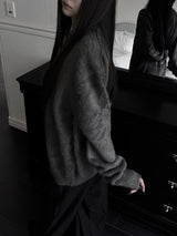 overfit angora round knit (unisex / 4color)