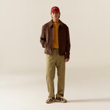 Stranger Regular Fit Corduroy Bomber Jacket (Brown)
