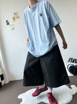 Teki Check Pocket Wide Denim Bermuda Shorts 2color