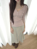 blush 3/4 tee